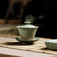言艺(yanyi) 三才盖碗茶杯大号茶碗功夫茶具复古粗泡茶碗 枯木逢春盖碗