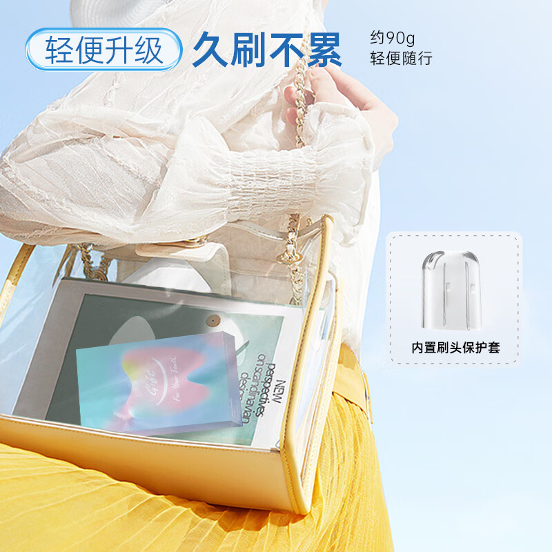 松下(Panasonic) 电动牙刷小彩刷情侣款 软毛成人磁悬浮声波震动清洁护龈 EW-DC02-W白色高清大图