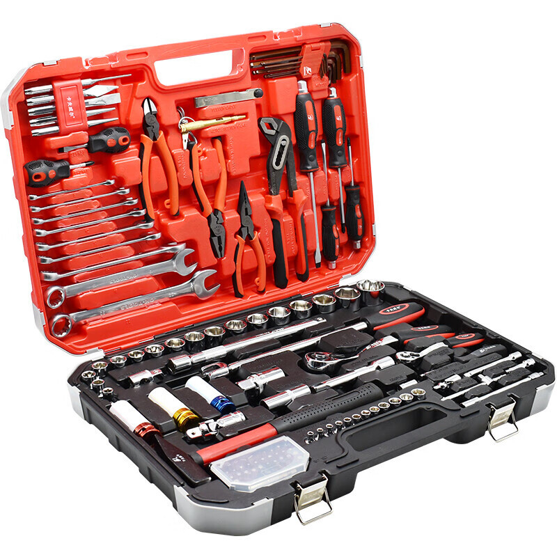 卡夫威尔扳手工具箱 工具套装 棘轮快速扳手 129件套 H2904A