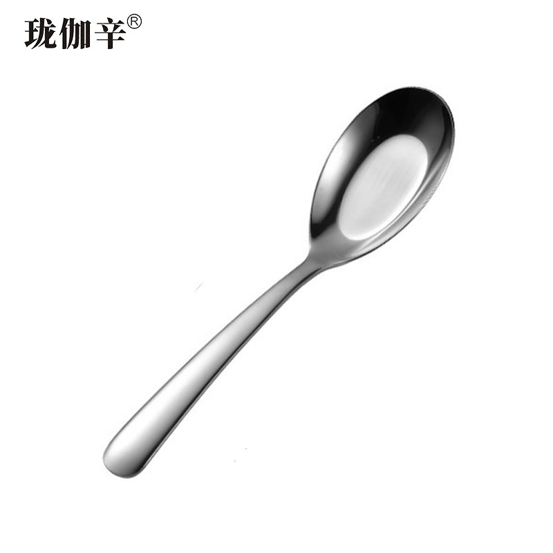 珑伽辛 304不锈钢长柄平底勺 大号/个高清大图