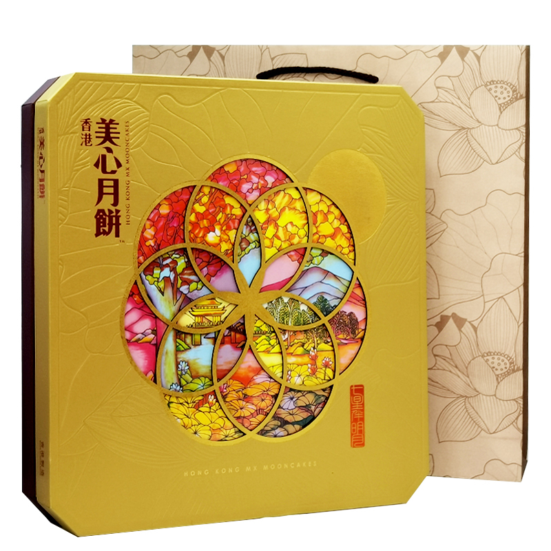 香港美心七星伴明月1350g月饼礼盒香港进口多口味礼盒装中秋送礼团购