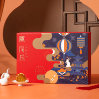 天伦之乐同乐590g 广式凤梨味奶黄酥心月饼中秋月饼礼盒