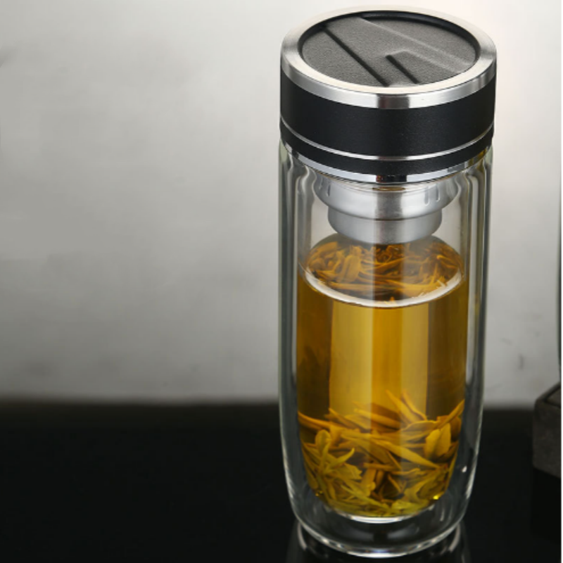 厨小姐商务高硼硅双层玻璃杯450mlCXJ3614/个