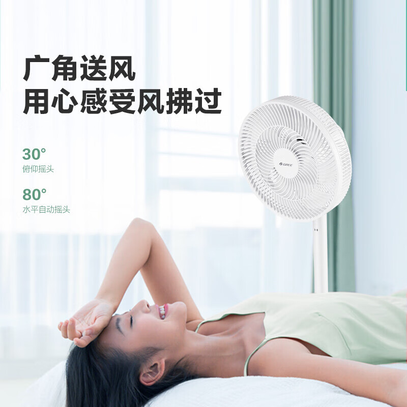 格力(GREE)[远程遥控]七叶轻音立式电风扇家用柔风落地扇台式桌面风扇大风量节能宿舍电扇 FS-3015Bh7高清大图