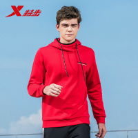 特步(Xtep)男运动卫衣正品2018秋新款时尚连帽针织上衣外套常规款套头衫882329059523