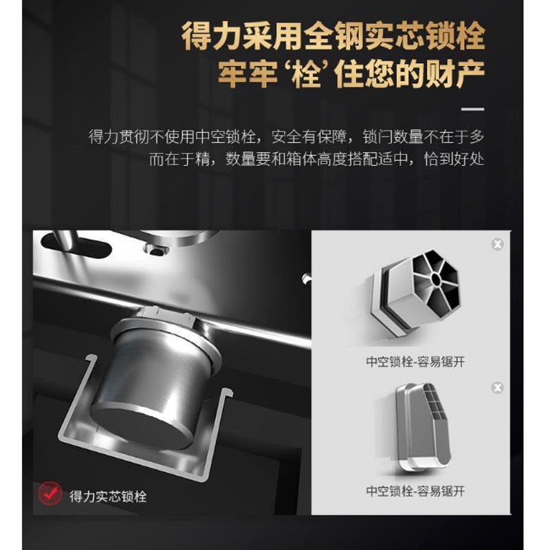 得力(deli)保险柜 高60CM 办公家用保险柜 黑 3644S图片