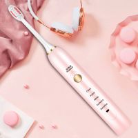 荣事达电动牙刷家用软细毛充电式超声波防水美白全自动男女情侣简约白充电款(8刷头+充电线+5档位)