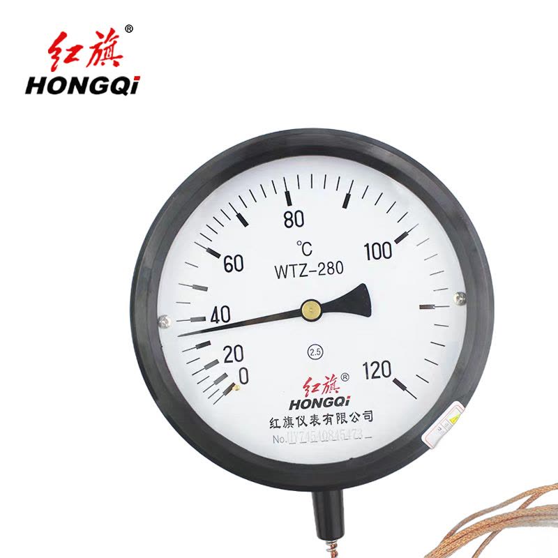 红旗 压力式温度计 WTZ280 120度 10M线长 个图片