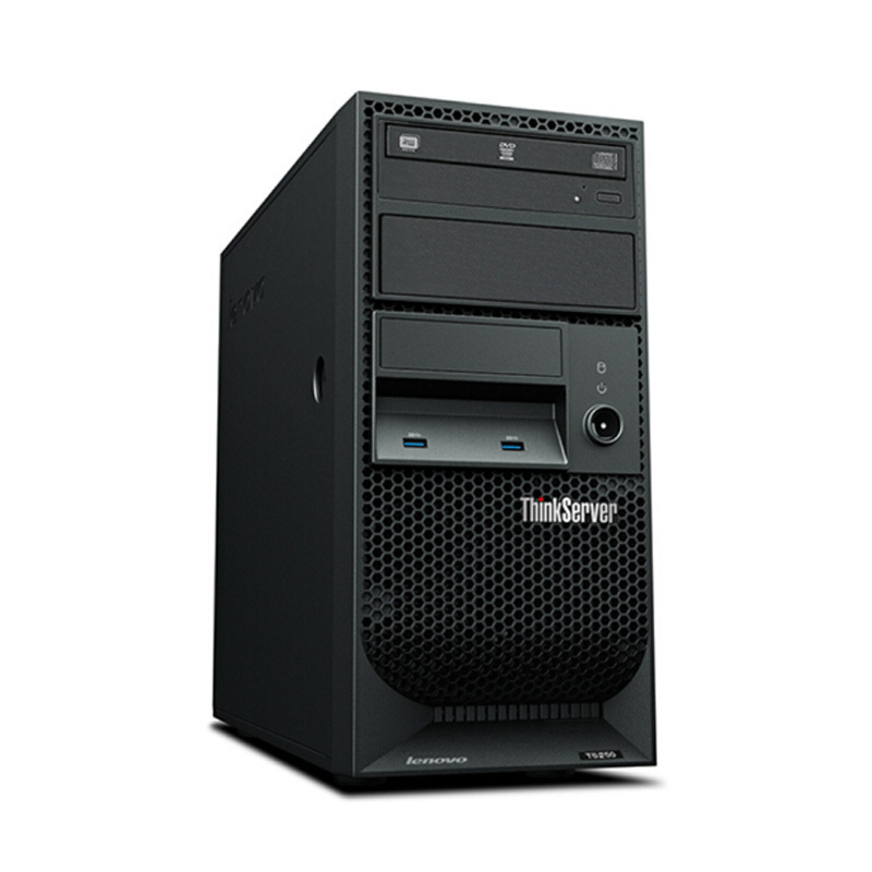 联想(ThinkServer)塔式服务器 TS250 E3-1205v6 2*4GB 1T 非热插拔 DVD 定制