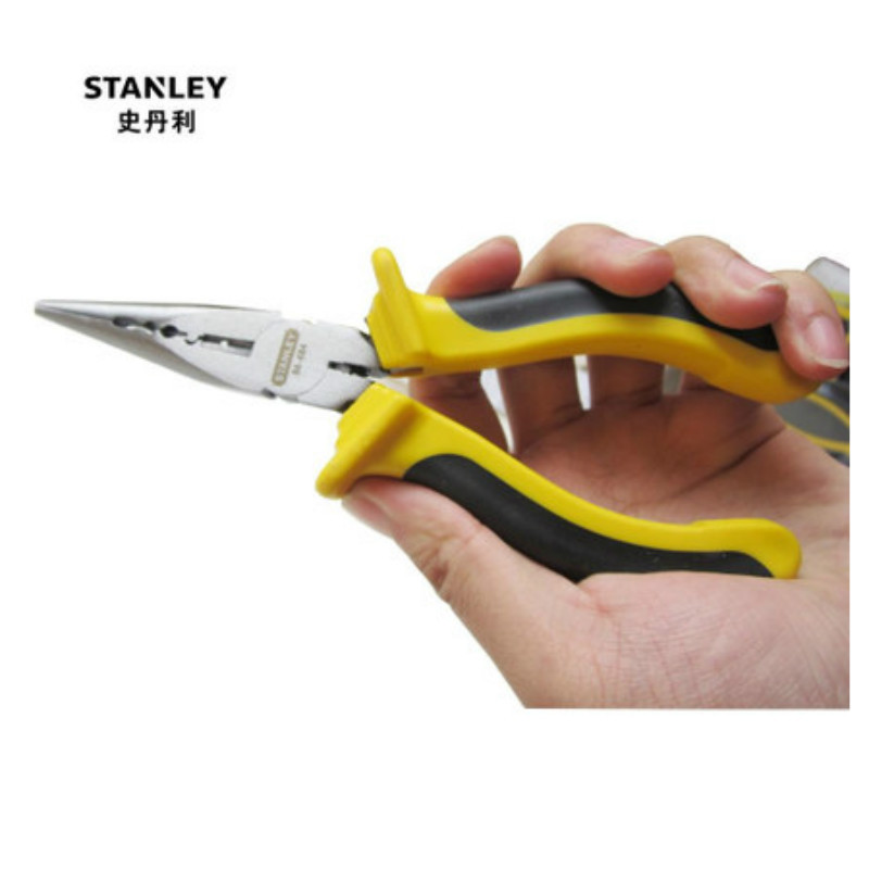 史丹利 Stanley84-403-23双色柄尖嘴钳8“