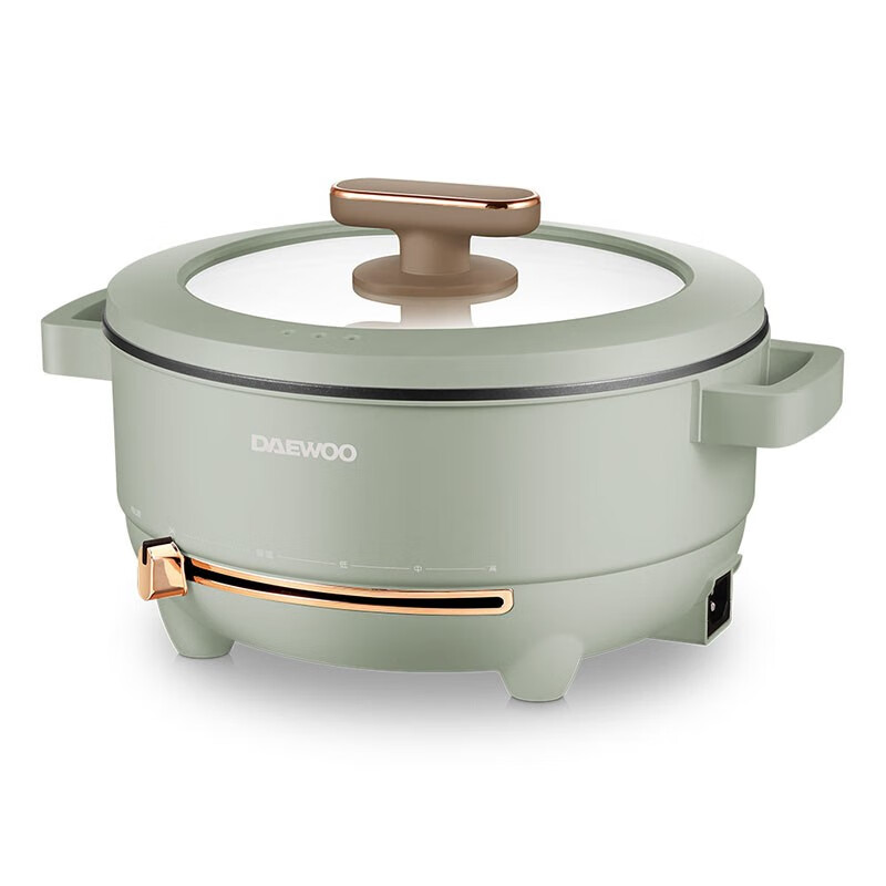 大宇(DAEWOO) 多功能电煮锅5L大容量家用 多用锅电火锅5L 云雾绿 DYHG-5036高清大图