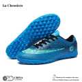 La Chessiers户外足球鞋男AG长钉女成人儿童中小学生草地运动男女同款训练鞋 宝蓝【碎钉】 39码