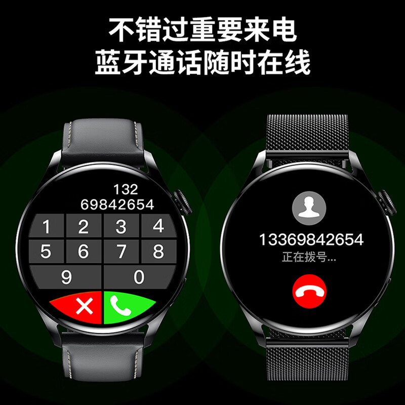 纽曼 GT5智能手环心率血压血氧睡眠健康检测 商务户外运动蓝牙通话NFC手环男表高清大图