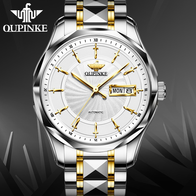 瑞士品牌欧品客手表高颜值全自动机械表男士休闲商务手