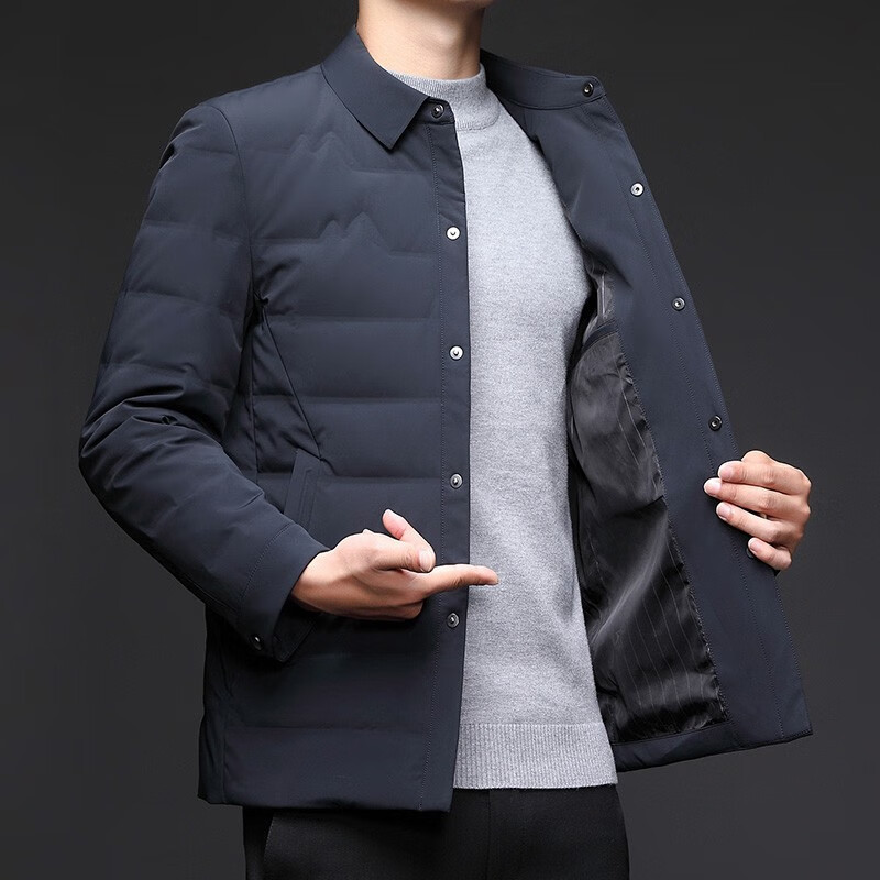 斯哲维世旗舰店轻奢品牌羽绒服男冬季新款高端商务翻领保暖冬装休闲