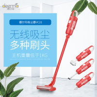 德尔玛(DEERMA)无线吸尘器VC21 30分钟续航 电动地刷不缠毛 手持轻盈不费力 手持无线立式吸尘器