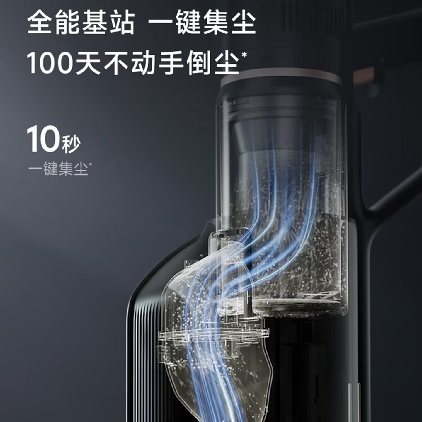 追觅自动集尘吸尘器 家用无线 230AW大吸力 防缠毛刷 除螨宠物主动割毛0缠绕 Z20Station旋锋版高清大图