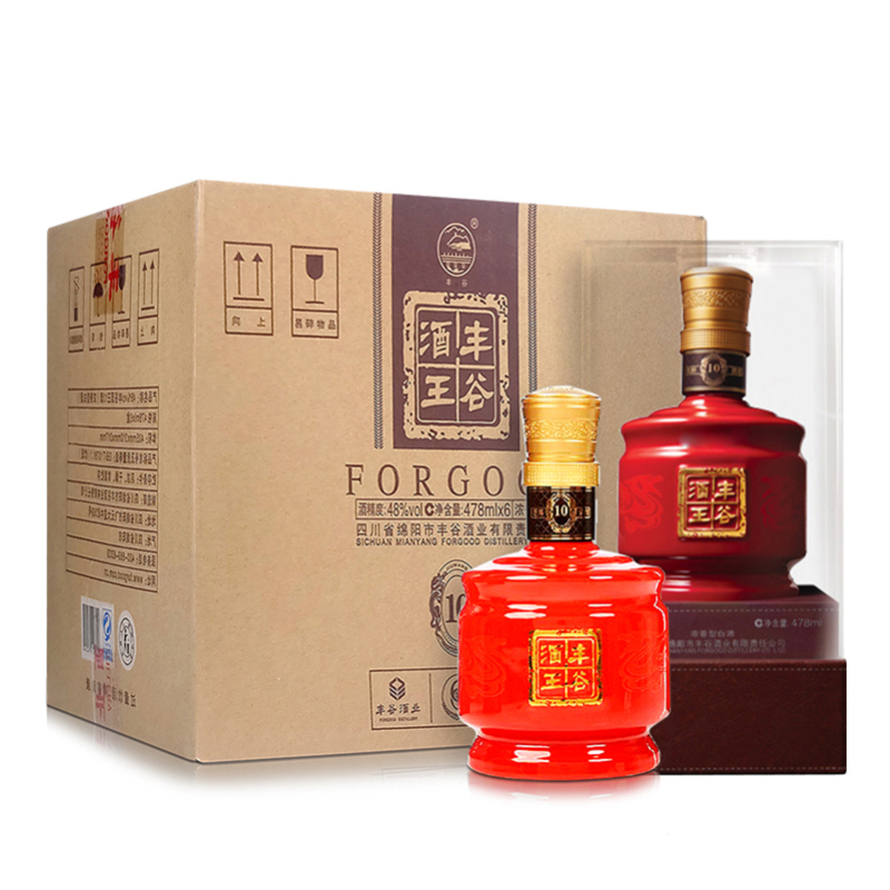 满就送丰谷酒王白酒48度478ml丰谷酒浓香型酒王478ml6瓶装视频