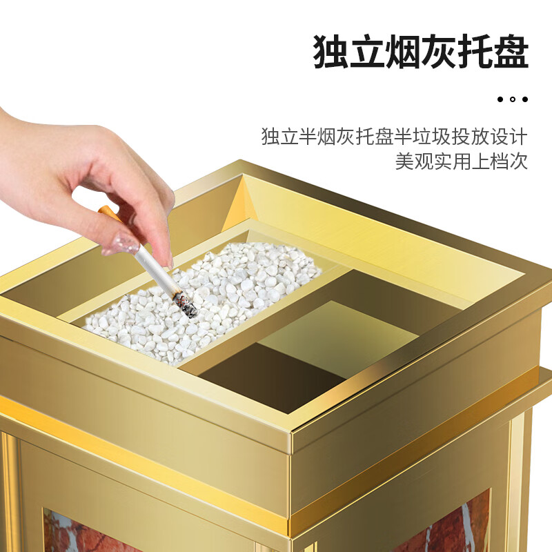 不锈钢垃圾桶 上开口高清大图