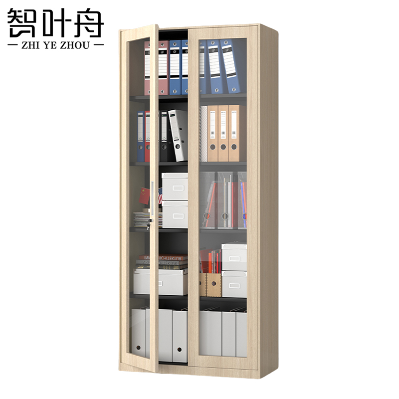 智叶舟资料档案柜通玻800*400*1850mm台高清大图