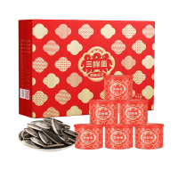 三胖蛋 原味瓜子218g*6罐/礼盒装 内蒙特产坚果干果炒货休闲零食原味大葵花籽