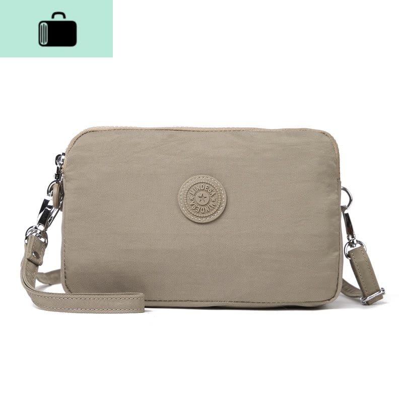 斜挎单肩多层小布包女简约百搭夏日防水轻便零钱手机包手拿两用包NEW LAKE女手包图片