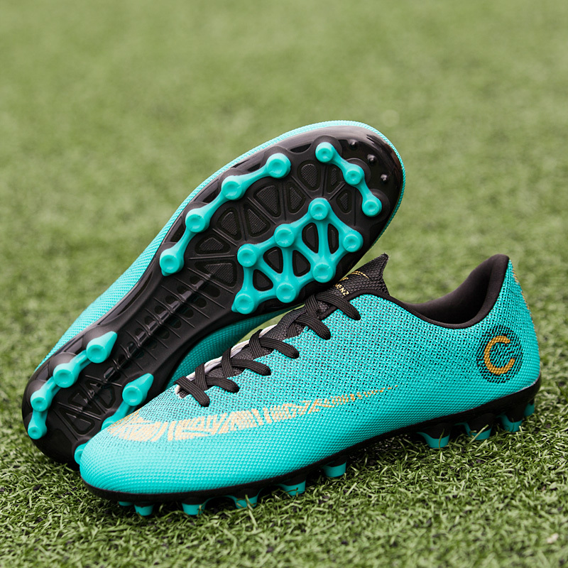 邦塞斯 梅西c罗儿童足球鞋长钉碎钉tf男童女童青少年中小学生训练鞋