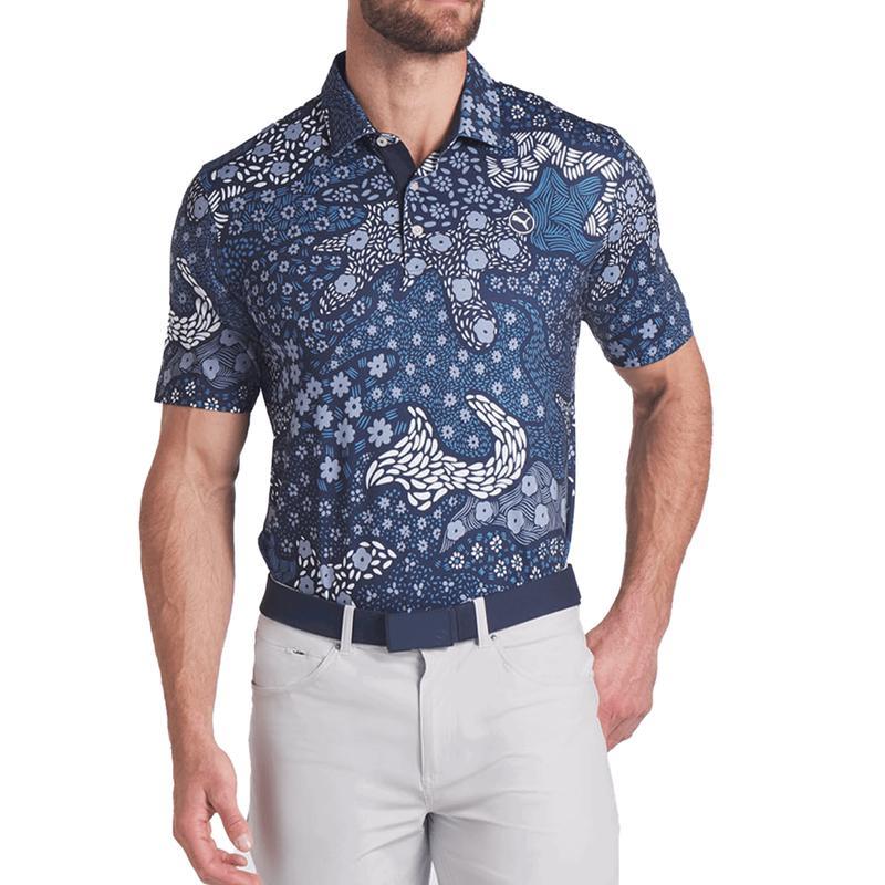 彪马(Puma)PUMA男士CloudspunBloom系列运动polo衫透气舒适休闲短