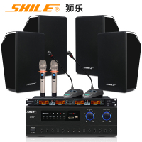 狮乐(SHILE)AV108/BG-6会议音响组合套装培训室店铺背景音乐蓝牙功放音箱会议系统
