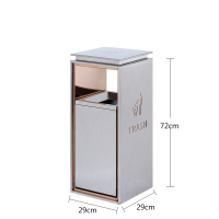 易企采 酒店商场立式垃圾桶烟灰缸大堂电梯口不锈钢售楼部大厅果皮箱定制 无烟灰盘款