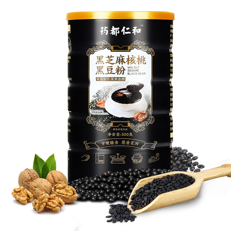 仁和 黑芝麻核桃黑豆粉糊熟即食营养代餐粉五谷杂粮粉营养早餐食品药都