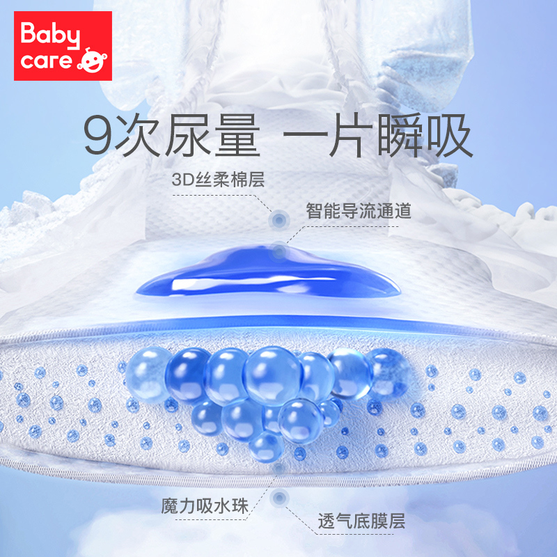 babycare飞享纸尿裤超薄透气新生儿尿不湿试用装NB码4片,1个id限拍1份,多拍不发货