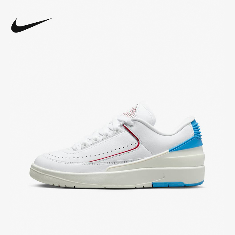 nike耐克air jordan low aj2 女白蓝乔2复古低帮篮球鞋dx4401-1