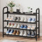 淮风 金属组合鞋架子,MT-ZZHXJ02 65cm4层黑 售卖规格:1套