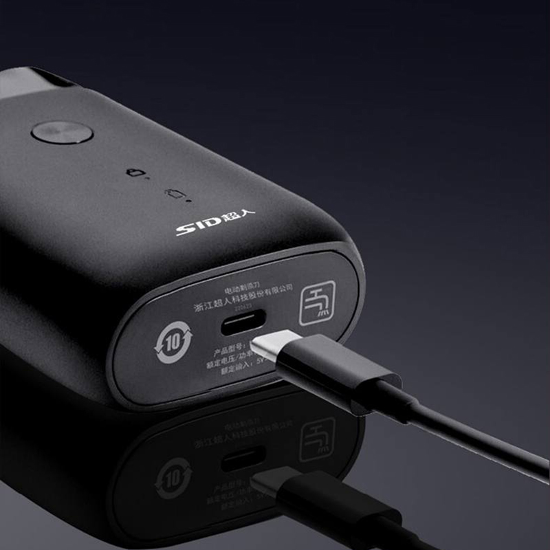 超人(SID)剃须刀 电动双头刮胡刀 迷你旅行 便携式胡须刀 男朋友生日礼物RS218 暗夜黑便携2系全身水洗高清大图