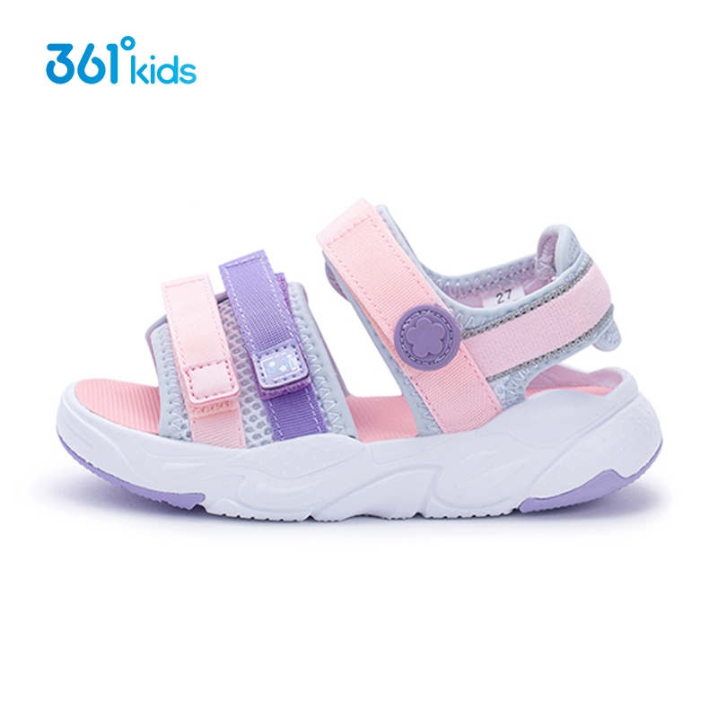 361儿童凉鞋女童露趾沙滩鞋中大童夏季361度童鞋小学生女小童运动