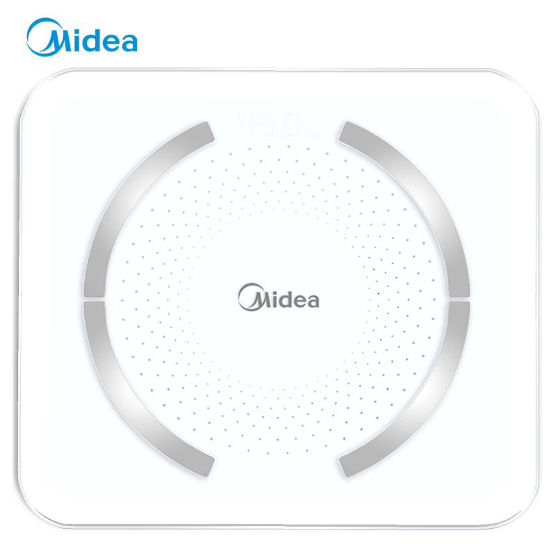 美的(Midea)体脂秤 MW-S2 智能蓝牙体重秤 电子称健康秤 家用脂肪秤 APP同步斑点白