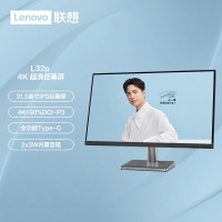 联想(Lenovo) 31.5英寸商用办公电脑显示器 4K高清电脑显 示屏 4K屏 Type-c线 L32p-30液晶