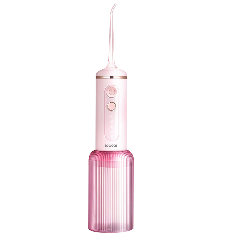 素士冲牙器高频脉冲水牙线洗牙器便携立式香氛洁牙器玫瑰粉W3F