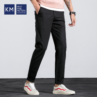 KM男装休闲裤秋季新款KILO METERS时尚欧美男士纯色简约百搭长裤青年潮牌