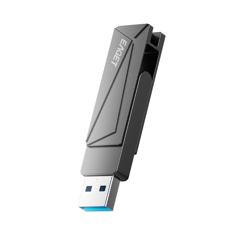 忆捷(Eaget)F68 USB3.2 U盘 高速全金属360度旋转优盘256GB