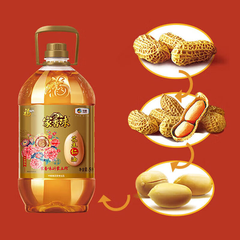中粮福临门 家香味福泰安康沂蒙土榨花生仁油5L高清大图