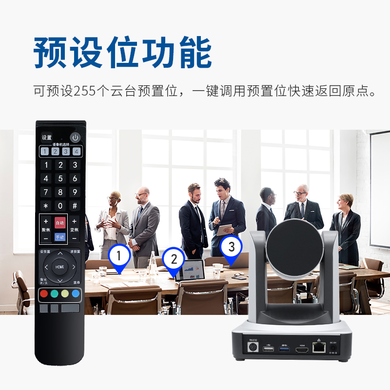 润普 Runpu 视频会议摄像头/ 教育录播/主播直播高清会议摄像机 RP-HU20高清大图