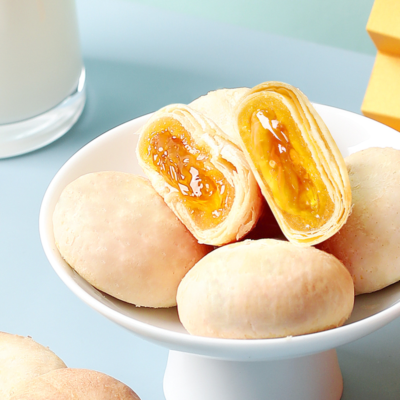 苏宁宜品爆浆榴莲酥酥400g2箱糕点馅饼充饥夜宵爆浆休闲零食