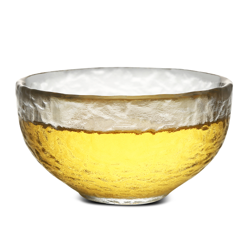 常生源 玻璃茶杯 个人杯品茗杯 加厚锤目纹 手工功夫茶具 珍享主人杯