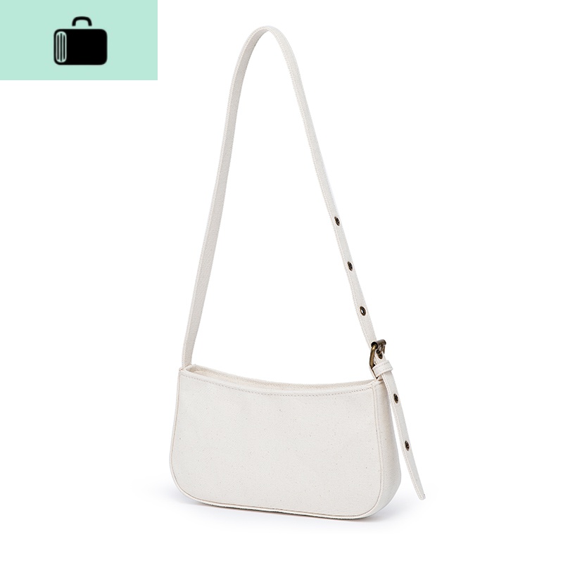 帆布腋下包ins夏天小众包包女新款高级感单肩复古法棍包NEWLAKE高清大图