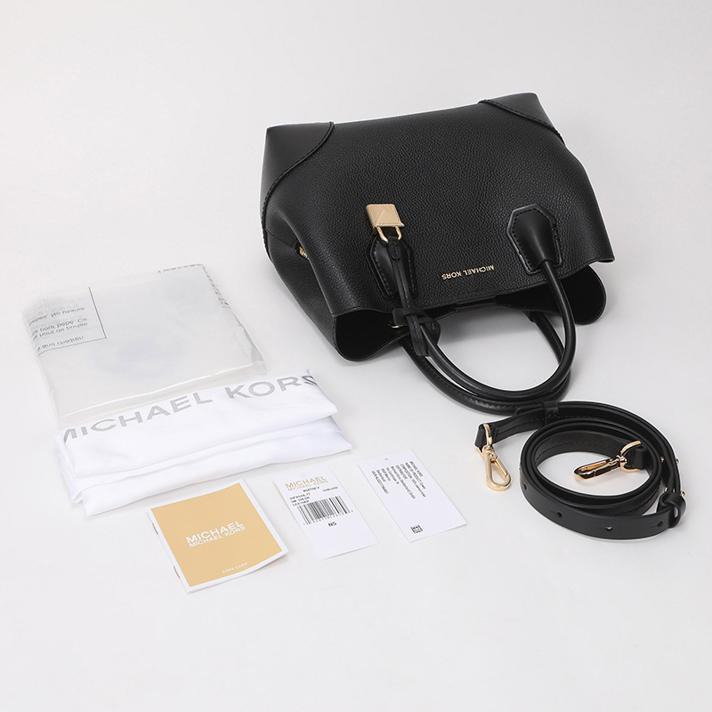 Michael Kors/迈克·科尔斯女士小号MERCERGALLERY系列牛皮托特包30H7GZ5T1T黑色001