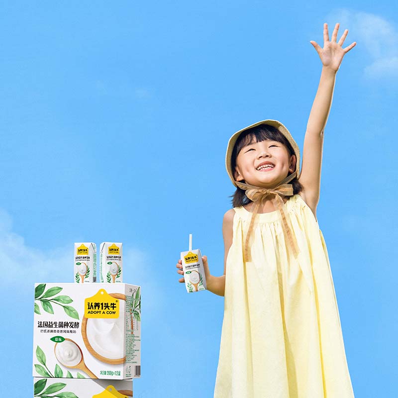 认养一头牛常温原味法式酸奶200g*12盒 儿童学生风味酸奶 一提装 送礼佳选高清大图