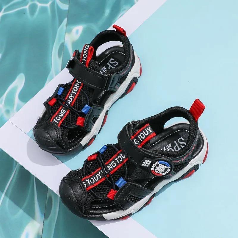 男童凉鞋夏季儿童包头沙滩鞋可爱卡通童鞋软底中大童男孩休闲凉鞋莎丞