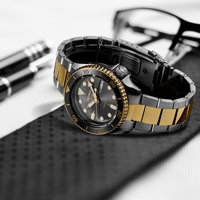 SEIKO/精工5号运动系列男士手表 美国特别版夜光指针双历自动机械腕表